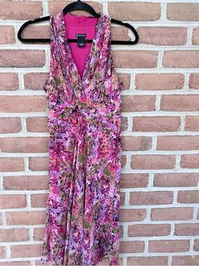 new directions Pink Multi Floral V-Neck Sleeveless dress